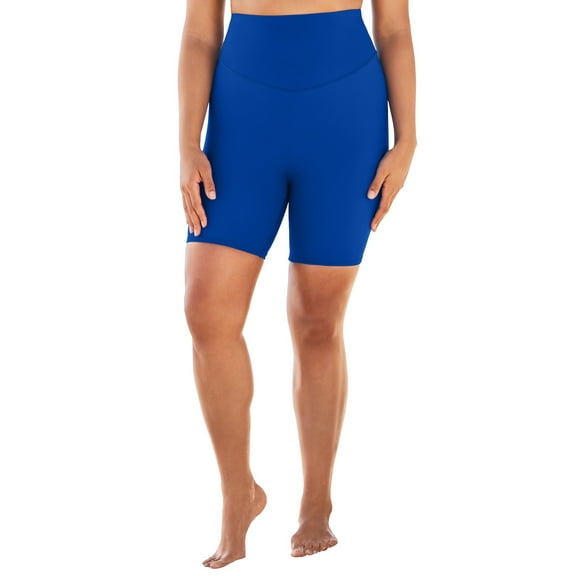 Swim 365 Women's Plus Size 360° Powermesh Swim Boy Short With Tummy Control