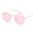 thumbnail image 1 of Gafas de sol redondas pequeñas de Metal para mujer, gafas de sol clásicas de viaje de marca Vintage, gafas de sol Retro a la moda para mujer Tan Jianjun unisex, 1 of 2
