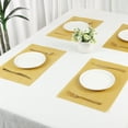 thumbnail image 7 of Unique Bargains Placemats Set of 6 Washable Placemats for Dining Table Decor Gold, 7 of 7