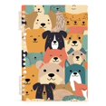 thumbnail image 2 of Haosy Colorful Cute Dogs Face Notebooks 2 Pcs 1-subject Journal 60 Sheets A5 College Ruled Paper Detachable Ring 8.3"x5.7", 2 of 8