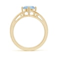 thumbnail image 2 of Angara Natural 1.12 Ct. Aquamarine Solitaire Ring in 14K Yellow Gold for Women (Ring Size: 9.5), 2 of 9
