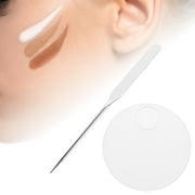 Cosmetic Makeup Spatula and Acrylic Mixing Palette Tray for Nail Art Beauty Salon Concealer Liquid Foundation Eye Stirring Tool