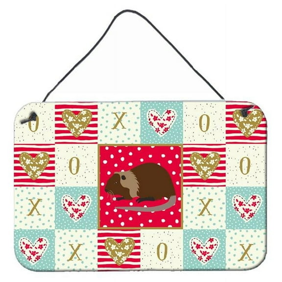 Caroline's Treasures CK5306DS812 Coypu Nutria River Rat Love Wall or Door Hanging Prints, 8x12, multicolor
