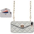 thumbnail image 1 of Wallet Case Compatible with iPhone, Pretty Luxury Bag Design, Purse Flip Card Pouch Cover Soft Silicone Case with Hand Holder Long Shoulder Strap(Gray,iPhone X/XS), 1 of 6