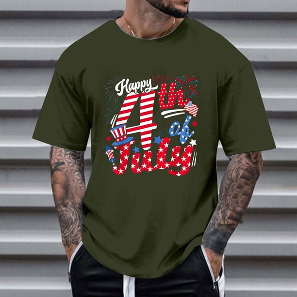 Tops para hombre, blusas y camisas de cuello redondo y manga corta para hombre, tops casuales de cuello redondo y manga corta con estampados especiales para hombre.
