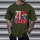 thumbnail image 1 of Tops para hombre, blusas y camisas de cuello redondo y manga corta para hombre, tops casuales de cuello redondo y manga corta con estampados especiales para hombre., 1 of 5
