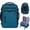 Blue Green, variant on 17" Travel Backpack for Men Carry on Backpacks Fit 15.6" Laptop, Small Flight Approved Bag with 16 Pockets, Water Resistant Casual Daypack School College Business 25L, Black