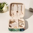 thumbnail image 6 of Starfish Decorative Square Travel Portable Jewelry Display Box - Earring Organizer, Necklace and Bracelet Storage Case for Girls and Women, 6 of 6