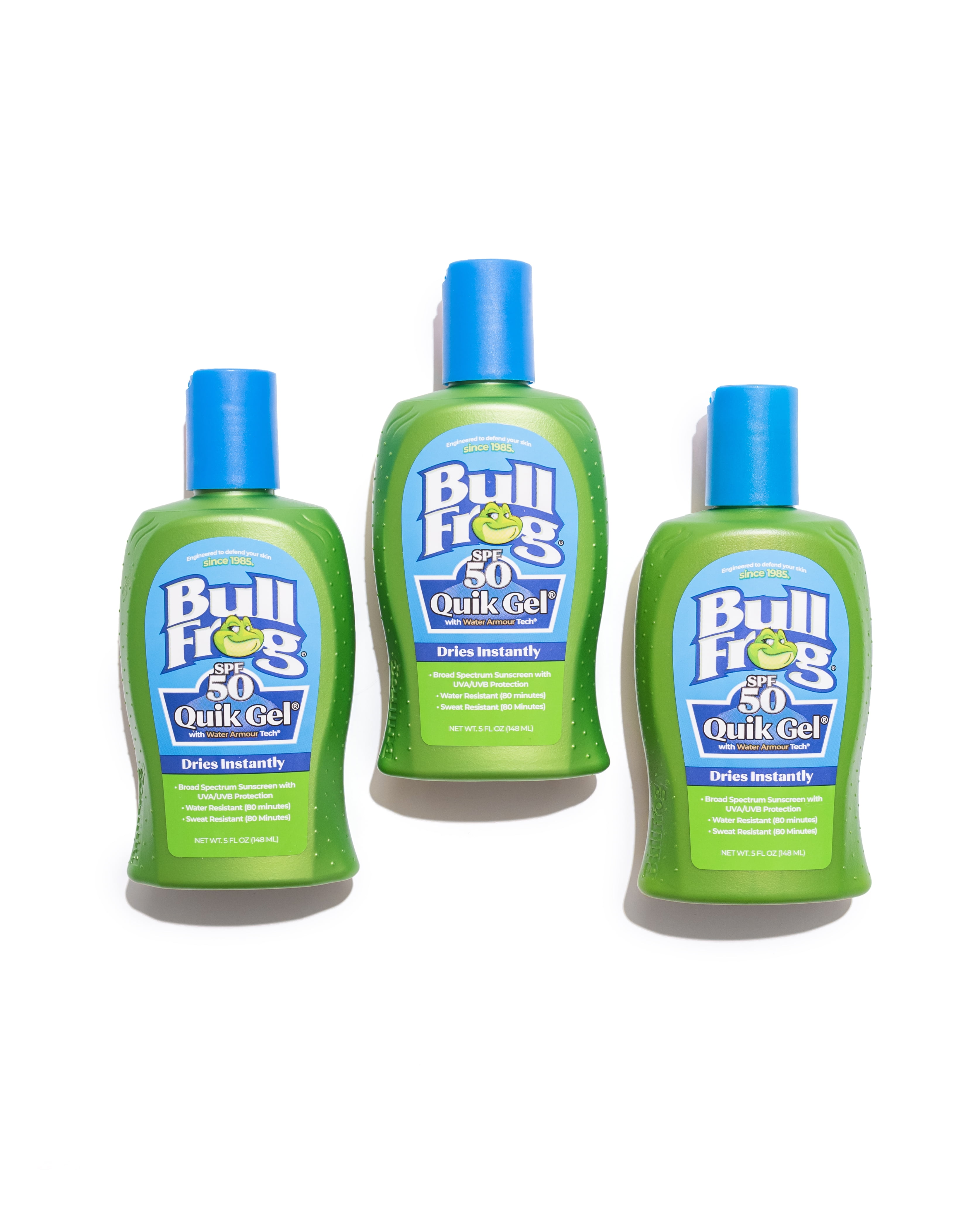 Bullfrog Quik Gel Sunscreen SPF 50 5oz, 3pk