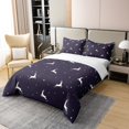 thumbnail image 2 of Erosebridal Deer Bedding Set 100% Cotton Lovely Animals Comforter Cover Full Galaxy Starry Sky Duvet Cover Christmas Snow Winter Bedspread Cover Bedroom Decor, 2 of 6