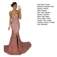 thumbnail image 7 of BAETEUY Women Evening Dress - Deep V Neck Split Hem Sequin Skinny Fishtail Hem Prom Dress, 7 of 7