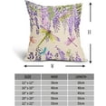 thumbnail image 4 of Spring Summer Flowers Pillow Covers 16X16 Inch Watercolor Purple Wisteria Dragonfly Floral Decorative Pillow Cases Set of 2 Seasonal Throw Pillows Farmhouse Home Decor For Couch Cushion Outdoor, 4 of 6