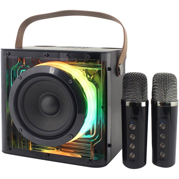 Sistema portátil de karaoke Magnavox MHT777 con 2 micrófonos inalámbricos