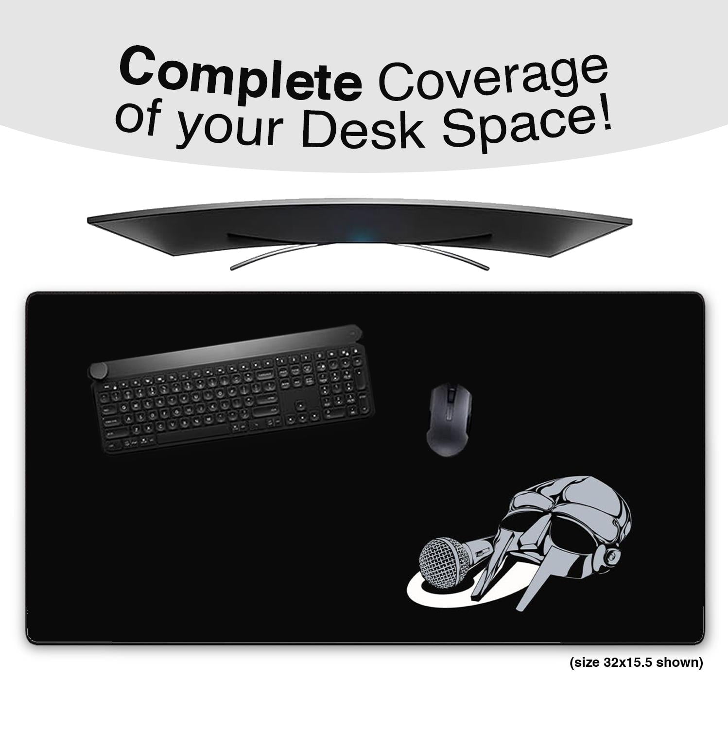 MF DOOM Gaming Mousepad, Anti-Slip Rubber Base Gaming Deskpad, Large Desk Mat for Gamers and Fans