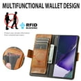 thumbnail image 5 of For Samsung Galaxy S21 Ultra 5G Leather Phone Case Wallet Folio Flip Cover Casual Business, [RFID Blocking] Multi Hidden Anti-theft Card Holder Cash Slot, Side Magnetic Buckle, Stand Support,Khaki, 5 of 10