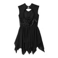 thumbnail image 4 of Aislor Kids Girls High-Low Chiffon Sequined Lyrical Dance Leotard Dress Ballet Modern Contemporary Dancewear, 4 of 7