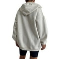 thumbnail image 5 of Seyurigaoka Oversized Sports Sweatshirts for Women Casual Autumn Spring Exercise Outwear Long Sleeve Zipper Hoodies Coats Workout Running Jacket, 5 of 6