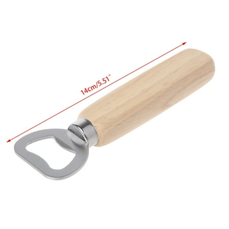 

Wood Handle Handheld Bartender Bottle Opener For Opening Beer Cider Soft Drinks