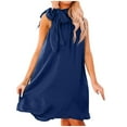 thumbnail image 2 of Économies à Durée Limitée, Robe Camisole Sans Manches pour Femmes avec Ourlet en Patchwork Superposé Couleur Unie, Robe Camisole Sans Manches avec Ourlet en Patchwork Superposé Couleur Unie Intemporelle pour Garde-Robe, 2 of 9