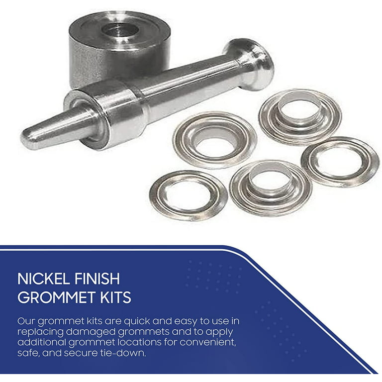 Tarps Grommet Tool Kit #2 (3/8 Hole) With Grommet Cutting Punch, Small  Cutting Board, And Paired Sets Of Grommets And Washers For Tarp Repair Or  Addition (36 Ct), Brass Finish 