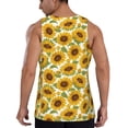 thumbnail image 3 of Haiem Sunflowers Men Workout Tank Top Gym Bodybuilding Sleeveless Muscle T Shirts Athletic Tank Breathable Workout Shirt-Small, 3 of 9