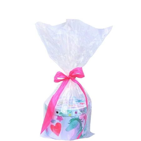 10 Clear Cello Cellophane Basket Bags 12x18 Inch Large Gift Packaging