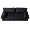 thumbnail image 3 of Lunale 80" Oversized Loveseat Sofa, Modern 2-Seater Cloud Couch for Living Room, Black Corduroy, 3 of 6