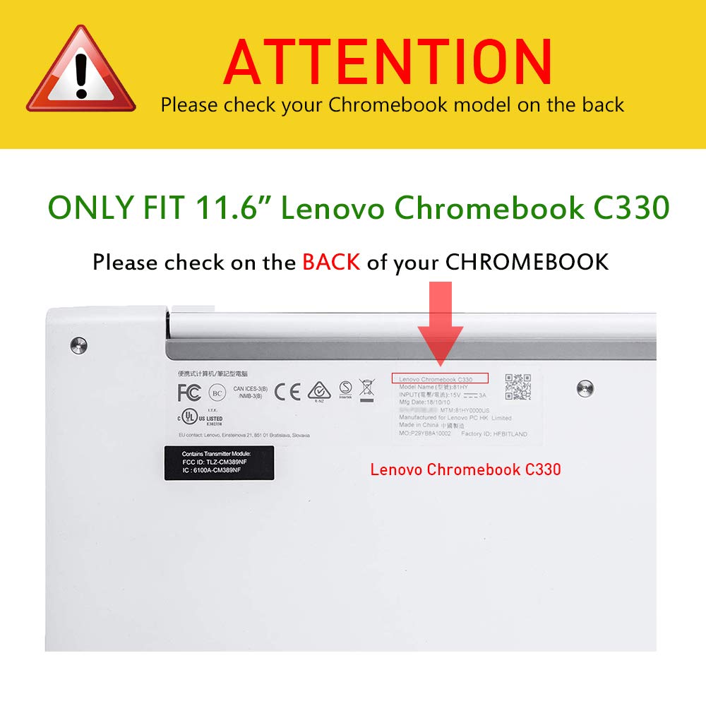 Fintie Sleeve Case for 11.6" Lenovo Chromebook C330 - Premium PU Leather Protective Portfolio Book Cover - image 4 of 7