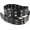 Black, variant on - Women's Double Grommet Leather Jeans Belt, Black , Size L(37"-39")