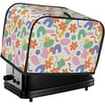 thumbnail image 1 of Toaster Cover 4 Slice Vintage Groovy Flowers Dustproof Bread Maker Cover Fingerprint Bakeware Protection Wide Slot Toaster Bag Reusable Kitchen Small Appliance Cover TC278, 1 of 5
