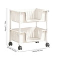 thumbnail image 3 of Adjustable Plastic Storage Rack with Wheels, Multi-Tier Organizer Shelf for Kitchen, Bathroom, and Office, Large Capacity with Sturdy Construction, Convenient and Versatile Design, 3 of 6