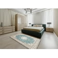 thumbnail image 5 of Ahgly Company Machine Washable Indoor Rectangle Traditional White Gold Area Rugs, 8' x 10', 5 of 7