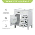 thumbnail image 3 of Bellemave 30'' Bathroom Vanity Without Sink,Cabinet Base Only,Bathroom Cabinet with Drawers,Solid Frame and MDF Board,White, 3 of 12