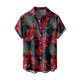 thumbnail image 1 of Camisas s Para Hombre Manga Larga Camisa de manga corta con estampado digital 3d de ocio de tendencia de moda de playa de turismo de vacaciones de verano para hombres (Red, XS), 1 of 3