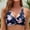 2XL, variant on Dark Blue Floral Cross-Back Bikini Set, Quick-Dry 4-Way Stretch with Removable Pads and Adjustable Ties,Multicolor,Size 2XL
