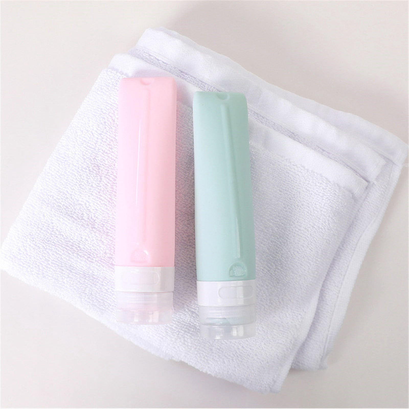 Travel Shampoo Container Empty Bottles for Shampoo And Conditioner Travel Size Toiletries Containers Small Silicone Bottles for Hand 2oz Shampoo And Conditioner Holder Travel Toiletries Containers