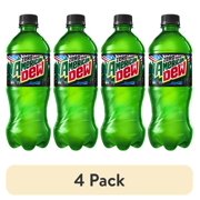 (4 pack) Mountain Dew Zero Sugar Citrus Soda Pop, 20 fl oz Bottle