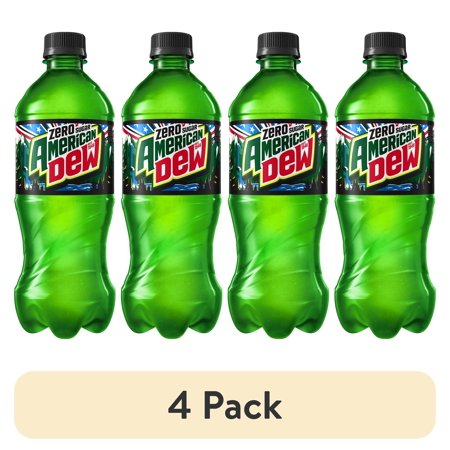 (4 pack) Mountain Dew Zero Sugar Citrus Soda Pop, 20 fl oz Bottle