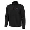 thumbnail image 2 of Men's Antigua Black New England Patriots Twist Quarter-Zip Pullover Jacket, 2 of 3