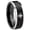 Black 2 Tone Beveled Edge, variant on Bees Dome Gold Plated Tungsten Men Ring 10MM