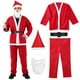 thumbnail image 1 of Traje de Papá Noel para hombre de 5 piezas con sombrero Cinturón de barba Traje de Papá Noel para adultos Pub Crawl, 1 of 5