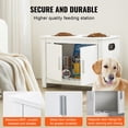 thumbnail image 3 of KFFKFF Pet Dining Area with Dual Metal Dishes, Raised Canine Feeding System with Cabinet, Food and Toy Storage Unit for Pets, Contemporary Design for Dogs, 3 of 9