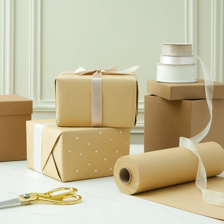 Brown Kraft Wrapping Paper Gift Wrapping Packing Paper Table