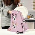 thumbnail image 6 of Dreamtimes French Bulldog Pink Kitchen Towels Dish Bar Tea Towel Dishcloths Set of 4 Super Absorbent Soft 18 x 28 inches, 6 of 7