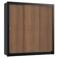thumbnail image 1 of Ropero Closet Madesa Monaco 3 Puertas Negro/Marrón, 1 of 10