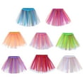 thumbnail image 4 of Women's Candy Color Multicolor Skirt with Puff Petticoat - Polyester, Elastic, for Parties - Size: Waist 50 - 110cm, Length 40cm, 4 of 4
