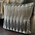 thumbnail image 5 of The HomeCentric Decorative Throw Pillow cover Gray Pack of 2, 22"x22" (55x55 cm) Velvet Hand Embroidery, Beaded Pillowcases, Geometric Modern Style - Velvet Bedecked, 5 of 9