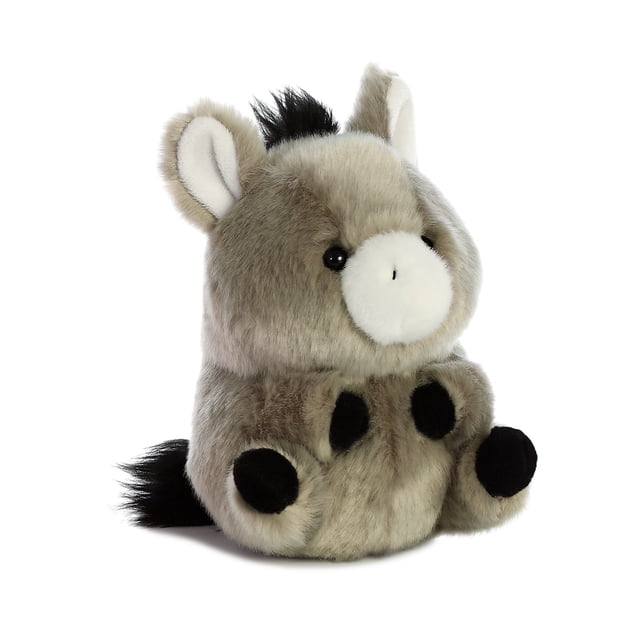 Animal de peluche Aurora® Round Rolly Pet™ Bray Donkey™ 12 cm