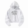 thumbnail image 1 of Sudadera con capucha para mujer con cordón, sudadera corta, sudadera con estampado de calle, manga larga, jersey con capucha S, 1 of 8