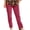 Wine, variant on WREESH Womens High Waisted Pants Solid Pocket Corduroy Pants Blue